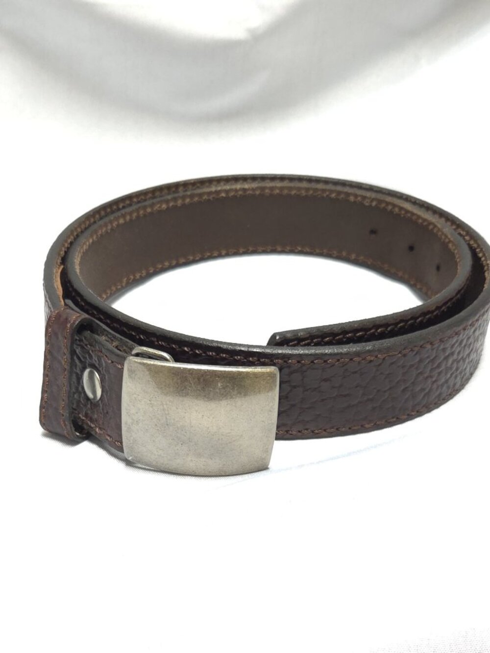Men's Brown Shrunken Vintage Buffalo Hide Belt